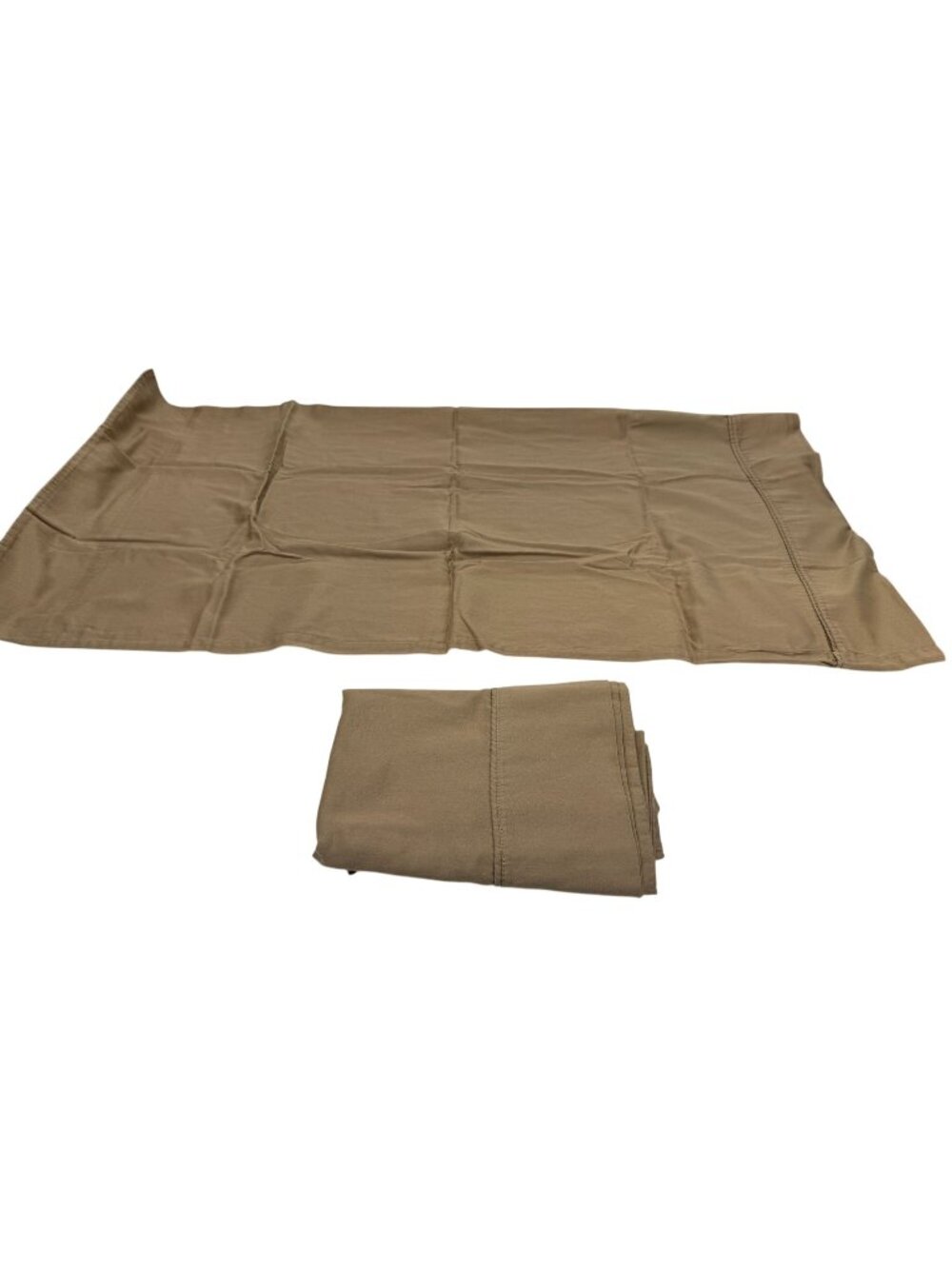 Lot Of 2 Better Homes & Gardens Tan Solid Neutral 100% Cotton Pillowcase Set